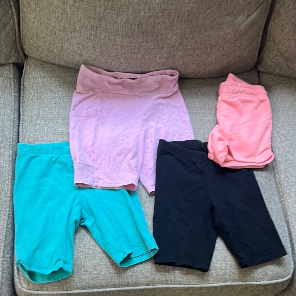3 biker shorts and 1 cotton shorts